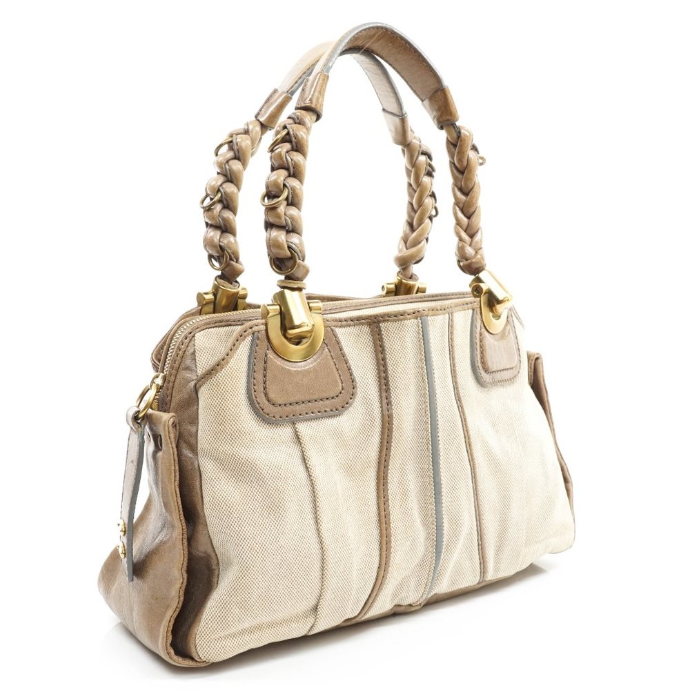 Auth Chloe Heloise Hand Bag Canvas X #14697C77 - Picture 4 of 13
